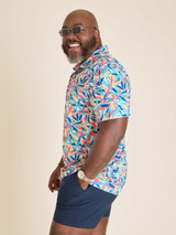 Chubbies Men's Ultra Fine Knit Range Polo in Medium Blue