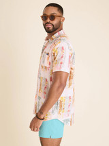 Chubbies Men's Resort Weave Friday Shirt in Light Pink