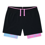 Chubbies Boys' Ultimate Training Shorts in The Pacific Grid One Leg Two Legs