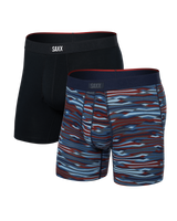 Saxx Men's Vibe Xtra 2-Pack Boxer Briefs in Rough Terrain/Black