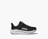 Hoka Little Kids' Clifton 10 Running Shoes Black White overall
