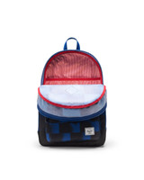 Herschel Supply Co Youth Heritage Backpack Stencil Checker Sodalite Blue side view