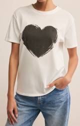 Z Supply Women's Love Boyfriend Tee in Sea Salt