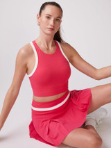 Thrive Societe Women's Rib Trim Pleated Skirt