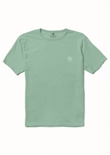 Vissla Men's Coastliner Organic Tee Jade Green front view