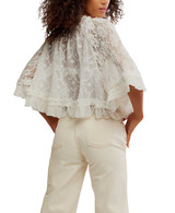 Free People Women's Carly Cape Top in Clean Ivory