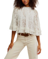 Free People Women's Carly Cape Top in Clean Ivory