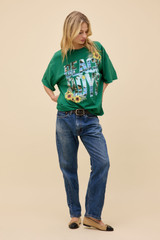 Daydreamer Women's The Beach Boys Tropical Stack Tee in Amazon Green