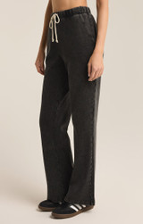 Z Supply Women's Hunter Knit Denim Pants in Vintage Black