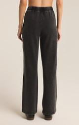 Z Supply Women's Hunter Knit Denim Pants in Vintage Black