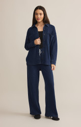 Z Supply Women's All Day Knit Denim Jacket in Indigo