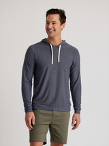 Free Fly Men's Bamboo II Slub Hoodie in Storm Cloud