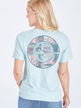 Simply Southern Women's Quilt Logo Tee in Ice