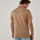 Burlebo Men's Pearl Snap Performance Polo Mallards back