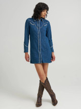 Wrangler Women's Piped Shirt Dress