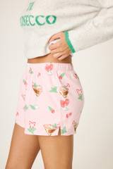 PJ Salvage Women's Flannel Short in Espresso Martini