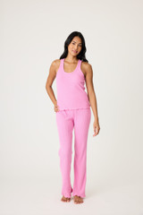 PJ Salvage Women's Beloved Rip Tank Top in Pink Rose