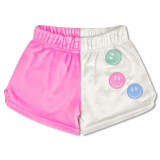 IScream Girl's Color Block Plush Shorts back view