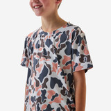 Burlebo Boys' Go To Tee Vintage Camo detail view