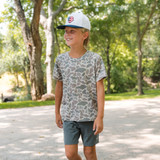 Burlebo Boys' Go To Tee Classic Deer Camo back view