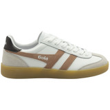 The Gola Women's Classics Viper Leather Sneakers in White and Brown