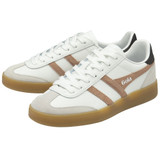 The Gola Women's Classics Viper Leather Sneakers in White and Brown