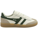 The Gola Women's Classics Viper Leather Sneakers in White and Evergreen