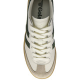 The Gola Women's Classics Viper Leather Sneakers in White and Evergreen