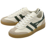 The Gola Women's Classics Viper Leather Sneakers in White and Evergreen