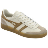 Gola Women's Classics Viper Leather Sneakers Off White and Caramel top view