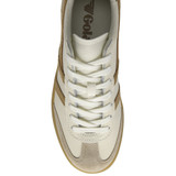 Gola Women's Classics Viper Leather Sneakers Off White and Caramel detail view