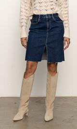 Sanctuary Women's Midi Skirt in neutral, front view