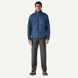 Patagonia Men's Nano Puff Jacket in Cement Blue back view