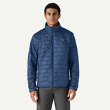 Patagonia Men's Nano Puff Jacket in Cement Blue side view