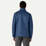 Patagonia Men's Nano Puff Jacket in Cement Blue detail view