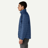 Patagonia Men's Nano Puff Jacket in Cement Blue full view
