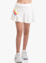 Lucky in Love Girls' Prisma Stripe Skirt in Rainbow