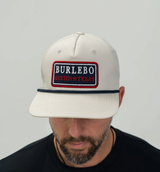 Burlebo Men's ATX Snapback Hat in Cream side angle