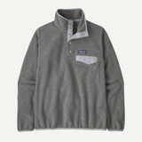 Patagonia Women's Synched Lightweight Snap Tee in Nickel With Permafrost Purple