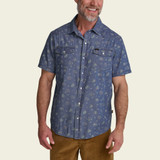 Howler Brothers Men's H Bar B Snapshirt in Bouquets: Washed Indigo
