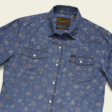 Howler Brothers Men's H Bar B Snapshirt in Bouquets: Washed Indigo