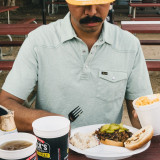 The Howler Brothers Men's Ranchero Polo in Seafoam