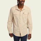 Howler Brothers Men's H Bar B Tech Longsleeve Shirt in Mosquero Stripe : Brown Rice