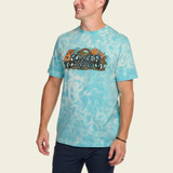 Howler Brothers Men's Verdant Valley T-Shirt in Sky Dye back view