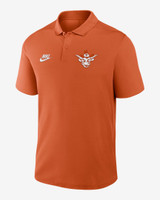 Nike Men's Texas Primetime Victory Legacy Vault Dri-FIT College Polo in Desert Orange detail view