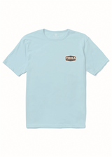 The Vissla Men's Top Tier Organic Tee in Blue Mist