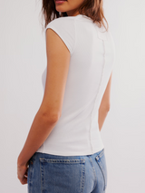 Free People Women's Ever Had Tee Ivory front view