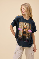 Daydreamer Women's Britney Spears Oops I Did It Again Merch Tee in Vintage Black