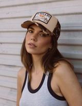 American Needle Waylon Jennings Mallard Foamy Trucker Hat in Camel detail view