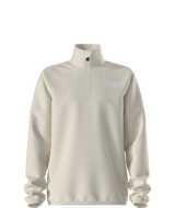 The North Face Girls' Glacier 1/4 Zip Pullover White Dune detail